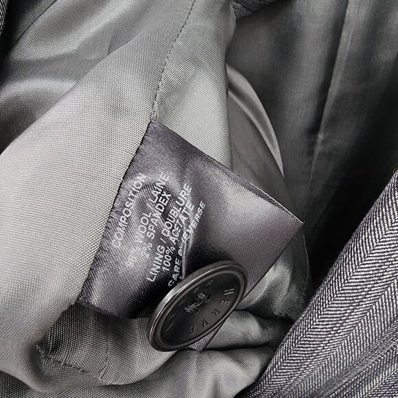 Herve Leger Paris Wool Jacket Blazer Pant SET Workwear Gray Size 8/10 - Picture 4 of 13